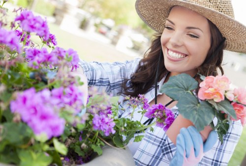 Healthy green lawn maintained by experts