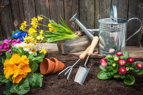 Seasonal garden maintenance in Elwood with blooming flowers