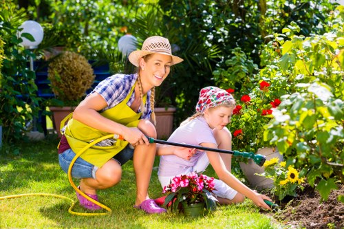 Lush green lawn maintained by experts